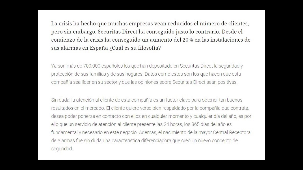Opiniones Securitas Direct | La filosofía de un líder en seguridad