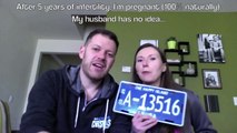 Wife surprises husband with pregnancy announcement : his reaction is AWESOME!