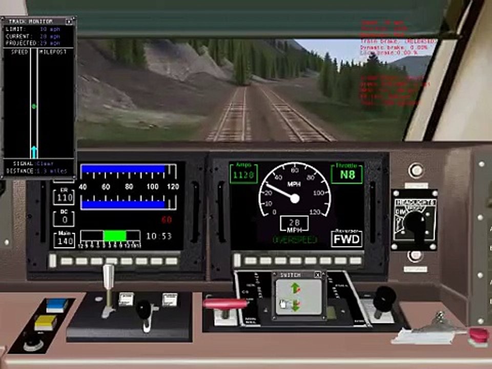 Microsoft Train Simulator - Traversing a Mountain with a Superliner