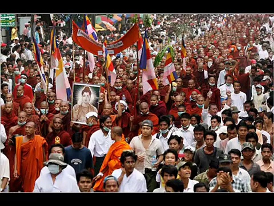Buddhist protests in Burma 2007 - Saffron Revolution