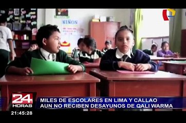 Descargar video: Escolares aún no reciben desayunos de Qali Warma en Lima y Callao