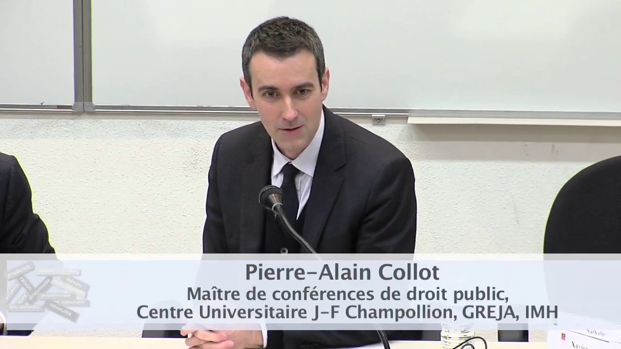 IMH_20-03-15_Le raisonnable en droit administratif-10-"L'appréciation du raisonnable par le juge constitutionnel", Pierre-Alain Collot, Maître de Conférences de droit public, Centre Universitaire J-F. Champollion, GREJA, Institut Maurice Hauriou