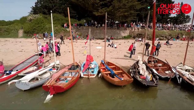 Semaine du Golfe 2015 : la fête à l'Ile d'Arz vue du ciel