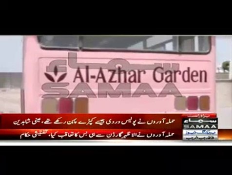 Inside View Of A Bus Attacked In Karachi -13 May 2015