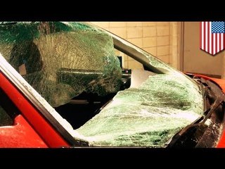 Driver hits cyclist; man flies through windshield