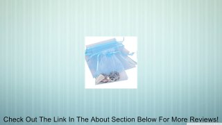 WAWO 40pcs120 * 100 mm rectangular light blue organza gift bag Review