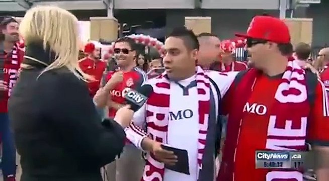 TV reporter schools heckler over vulgar remark