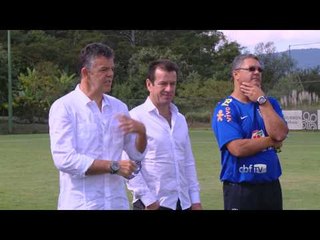 Treino da Seleção Sub-20 tem visita de Gilmar Rinaldi e Dunga