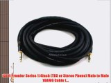 100ft Premier Series 1/4inch (TRS or Stereo Phono) Male to Male 16AWG Cable (...