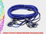Kicker KI44 4-Meters 4-Channel K-Series RCA Audio Interconnect Cable