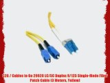 C2G / Cables to Go 29920 LC/SC Duplex 9/125 Single-Mode Fiber Patch Cable (3 Meters Yellow)