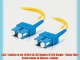 C2G / Cables to Go 14462 SC/SC Duplex 9/125 Single - Mode Fiber Patch Cable (3 Meters Yellow)