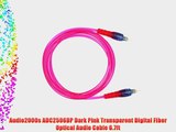 Audio2000s ADC2506DP Dark Pink Transparent Digital Fiber Optical Audio Cable 6.7ft