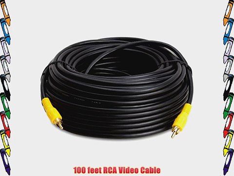 Cmple 1-RCA Composite Video / Subwoofer / Digital Coax / S/PDIF Patch Cable -w 100ft