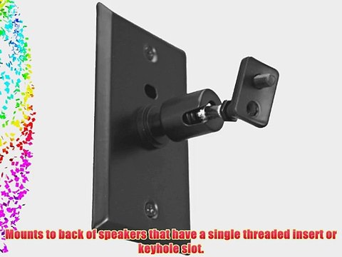 Pinpoint Mounts AM21-Black Universal Home Theater Speaker Wall Ceiling Mount with Electrical