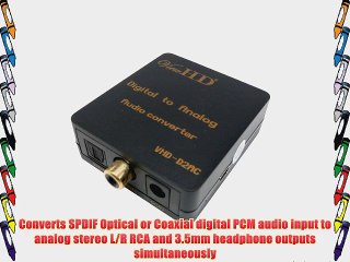 ViewHD Optical Toslink/Coaxial Digital To RCA L/R Analog Audio Converter With 3.5mm Jack Support