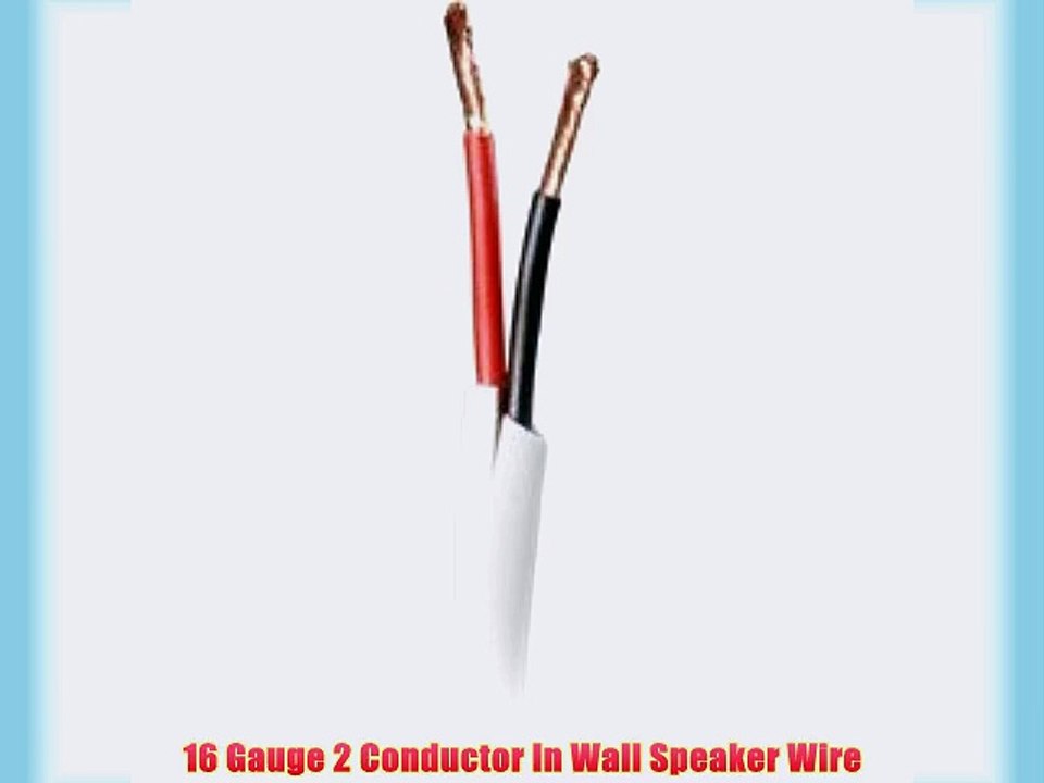 DIY 16/2 Awg 250 Feet In Wall Speaker Wire CL2 Rated UL Listed Certified