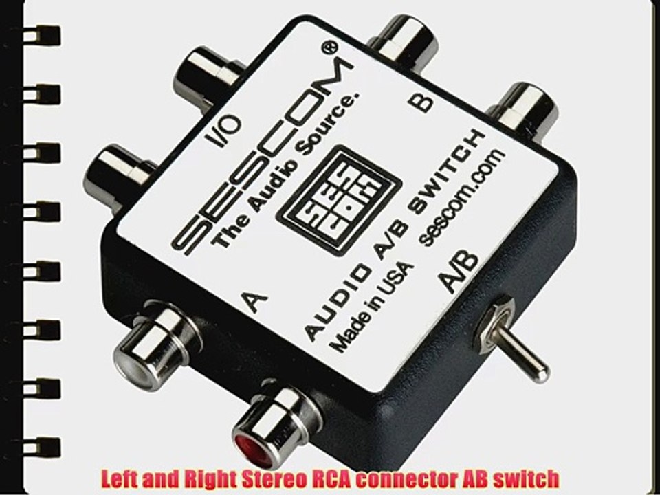 Sescom SES-AUDIO-AB RCA Stereo Audio MP3 iPod FLAC WMA A/B Switch