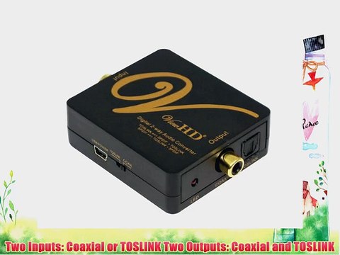 ViewHD SPDIF Audio Optical TOSLINK to Coaxial Bi-directional Converter Splitter | VHD-2WDA