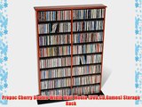 Prepac Cherry Double Width Wall Media (DVDCDGames) Storage Rack