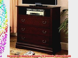 Furniture of America Delenis TV Console Cherry Finish