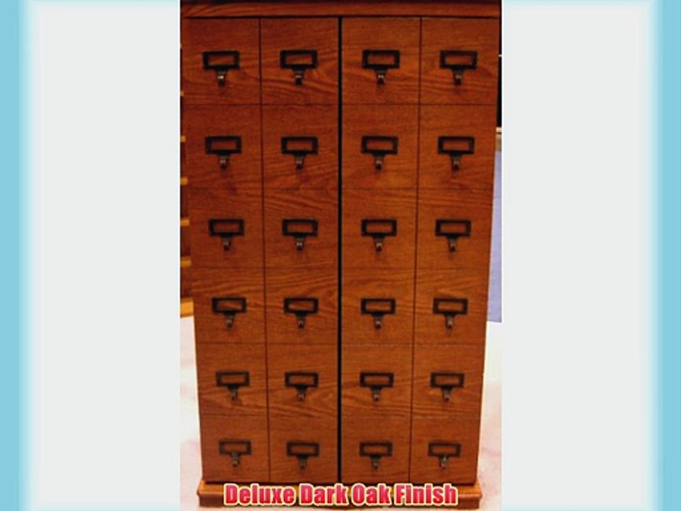 Leslie Dame CD-612LD Solid Hardwood Mission Style Multimedia Storage Cabinet with Library Card