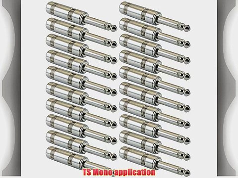 GLS Audio 1/4 Plugs for Speaker Cables Patch Cables Snakes - TS Male Mono 1/4 Inch Phono 6.3mm