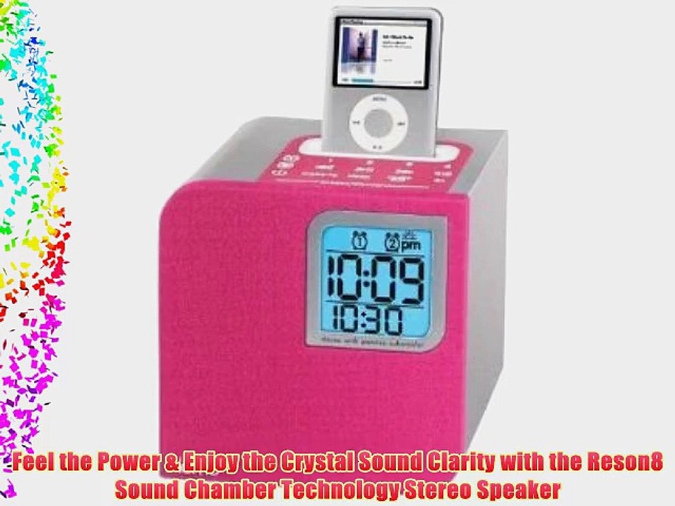 iHome Space Saver iPod Dock Speaker System with Reson8 Sound Chamber Technology Stereo Speakers