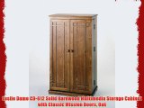 Leslie Dame CD-612 Solid Hardwood Multimedia Storage Cabinet with Classic Mission Doors Oak