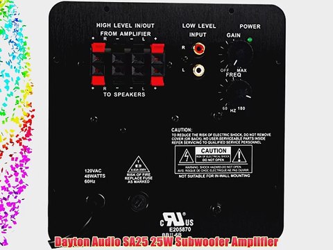 Dayton Audio SA25 25W Subwoofer Amplifier