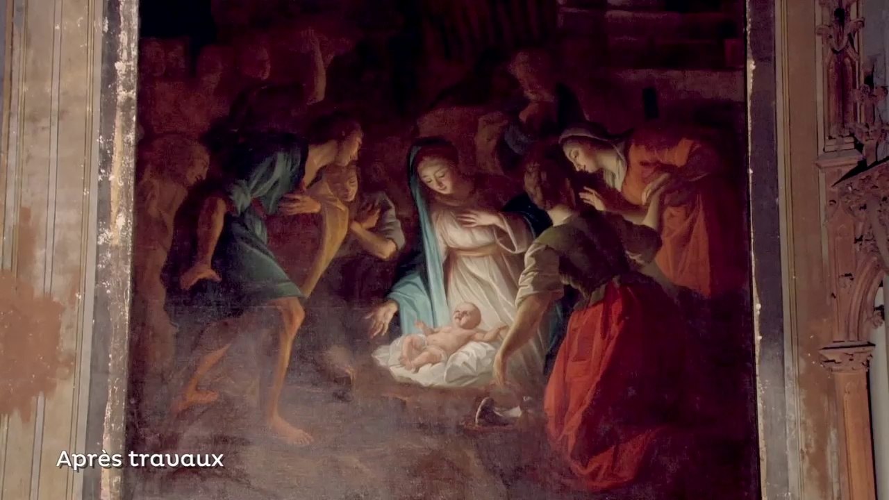 Retour du dernier tableau restauré dans le chœur de l'église St Jacques