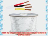 14AWG CL2 Rated 4 Conductor Loud Speaker Cable 250ft For In-Wall Installation