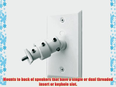 Pinpoint Mounts AM20-White Universal Home Theater Speaker Wall Ceiling Mount with Electrical