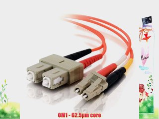 C2G / Cables to Go 33159 LC-SC  62.5/125 OM1 Duplex Multimode PVC Fiber Optic Cable Orange