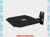 Single Wall Mount Shelf for DVD VCR Cable Box PS3 XBOX Stereo Blu - Ray Components
