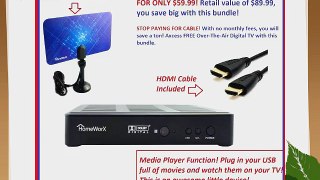 Mediasonic HW180STB   HW110AN Digital Antenna   6' HDMI Cable ~~~ HomeWorx HDTV Digital Converter