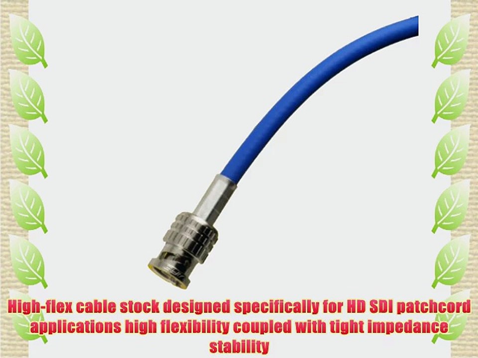 25 foot Blue BJC High-flex 3G/6G HD SDI patch cable BNC to BNC