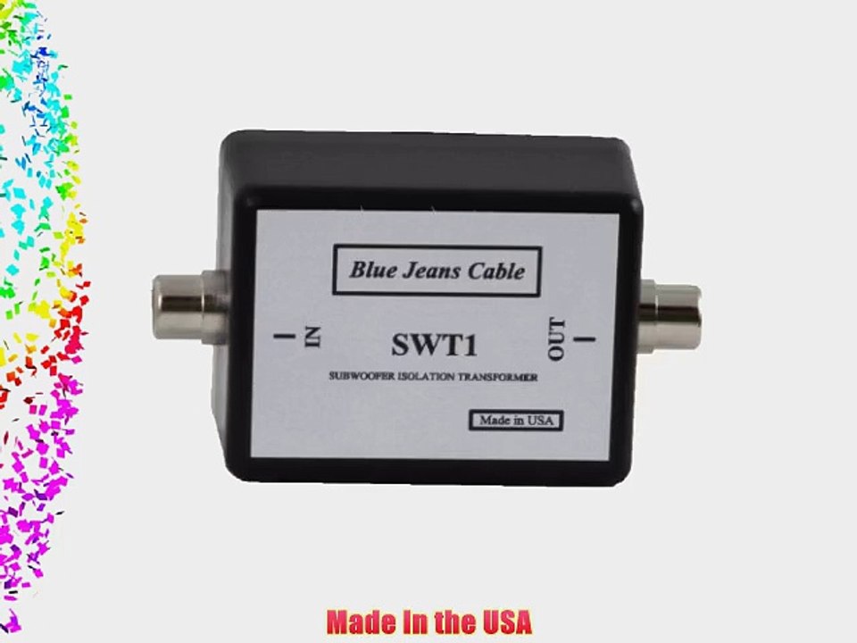 Subwoofer Isolation Transformer / Hum Eliminator Blue Jeans Cable brand made in USA video