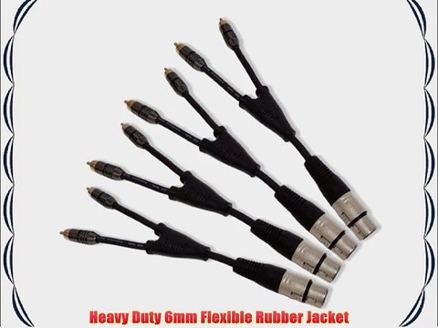 GLS Audio 6 Inch Patch Y Cable Cords - XLR Female To Dual RCA Male Cables - 6 Pro Series Y-Cable