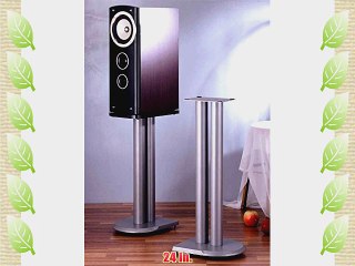 UF Series 24 Fixed Height Speaker Stand (Set of 2) Finish: Silver