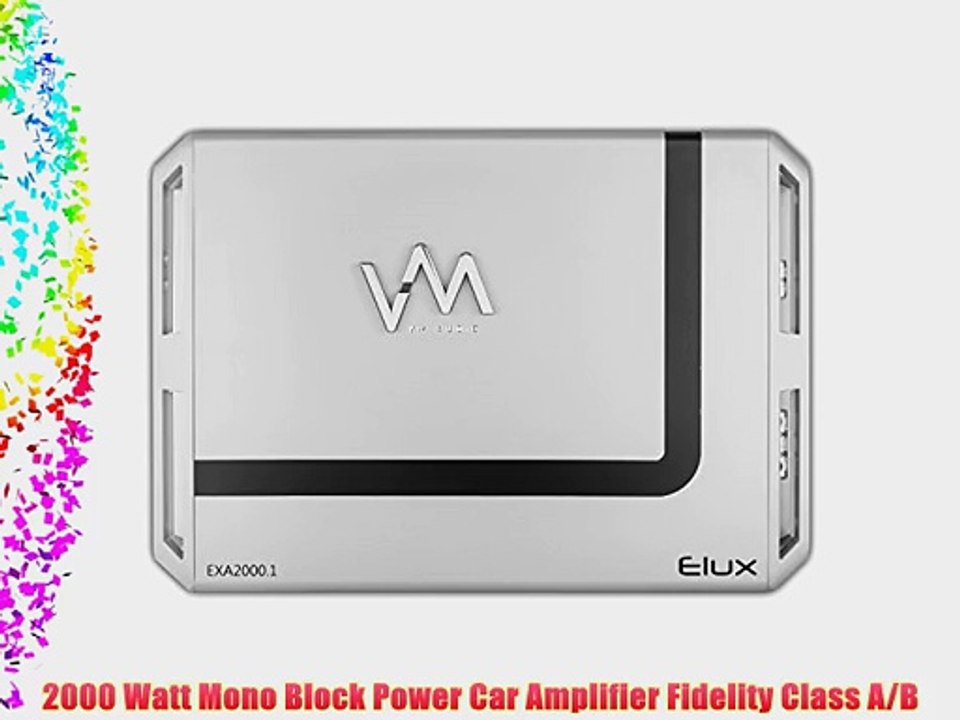 VM Audio EXA2000.1 2000W Mono AB Car Amplifier Power Amp MOSFET Stereo Remote
