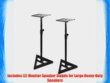 Pyle PSTND35 Heavy Duty Telescoping Speaker Stands with Height Adjustment Set of 2