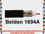 Belden 1694A CM Rated RG6 Digital Coaxial Cable 500Ft Black-by Belden