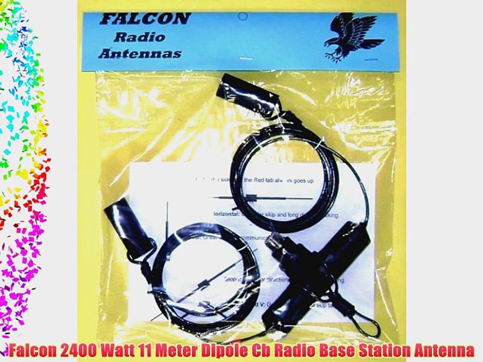 Falcon 2400 Watt 11 Meter Dipole Cb Radio Base Station Antenna