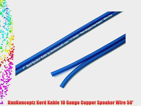 KnuKonceptz Kord Kable 10 Gauge Copper Speaker Wire 50'