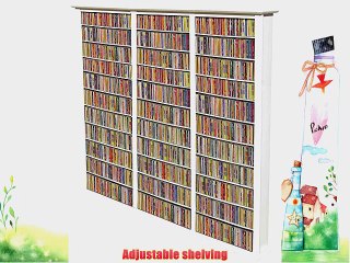 Spartak Bookcase Media Tower - Tall Triple 2413WHITE (White) (76H x 76W x 9.5D)