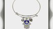 Daisys Jeweler Silver Plated Hamsa Charm Bracelet