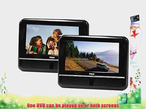 RCA DRC6272E22 Twin Mobile DVD System with 7-Inch Screens (Black)