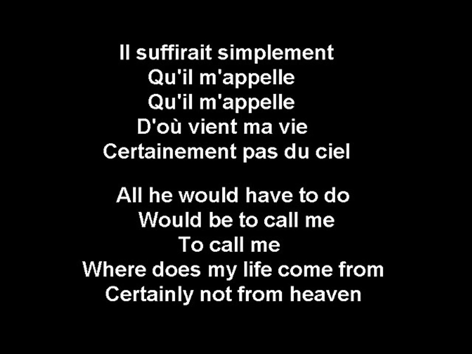 Si Seulement Je Pouvais Lui Manquer - Calogero - French (subs francais -anglais-French-English)