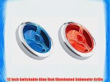 Audiobahn 12-Inch Switchable Blue/Red Illuminated Subwoofer Grille (CD312)